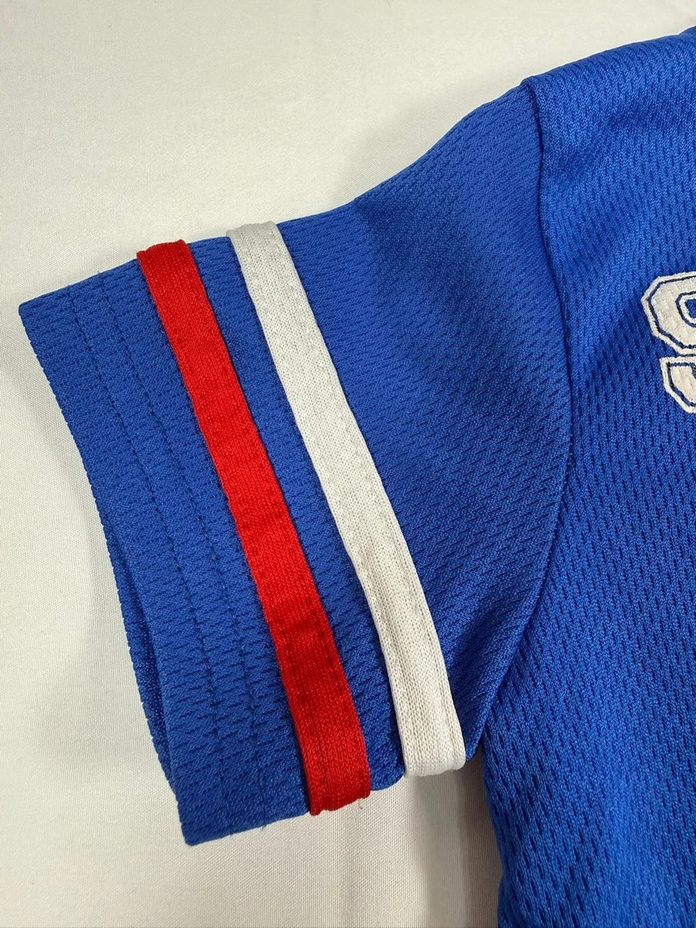 SUPERMAN Football Jersey T-Shirt Toddler 4T Short Sleeve Graphic Tee Superhero